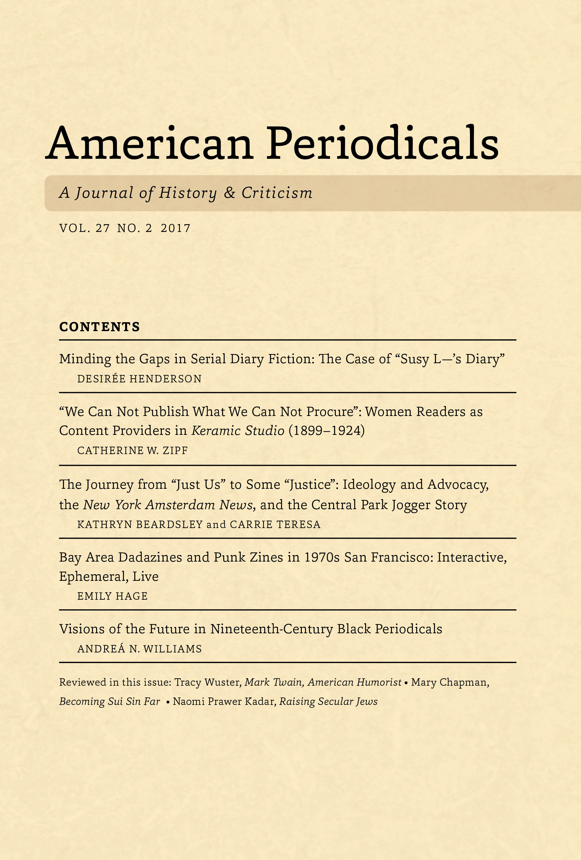 American Periodicals cover